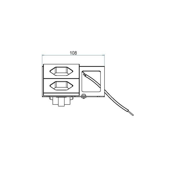 Produktbild UBD 133 137  -  Steckdoseneinsatz für 3 FLF, inkl. 2x T13 weiss